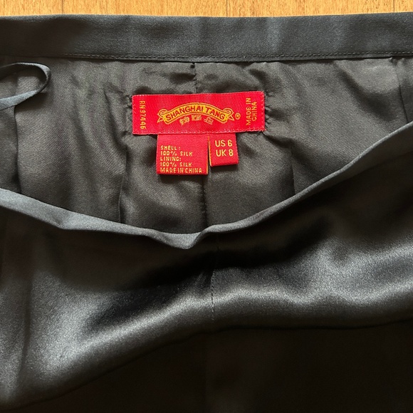 Shanghai Tang Black Silk Pants - Picture 5 of 7